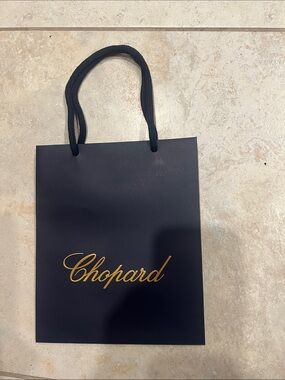 Chopard Navy and Gold Branded Gift bag